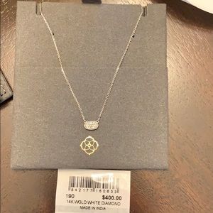 Marisa Pendant Necklace in White Diamond